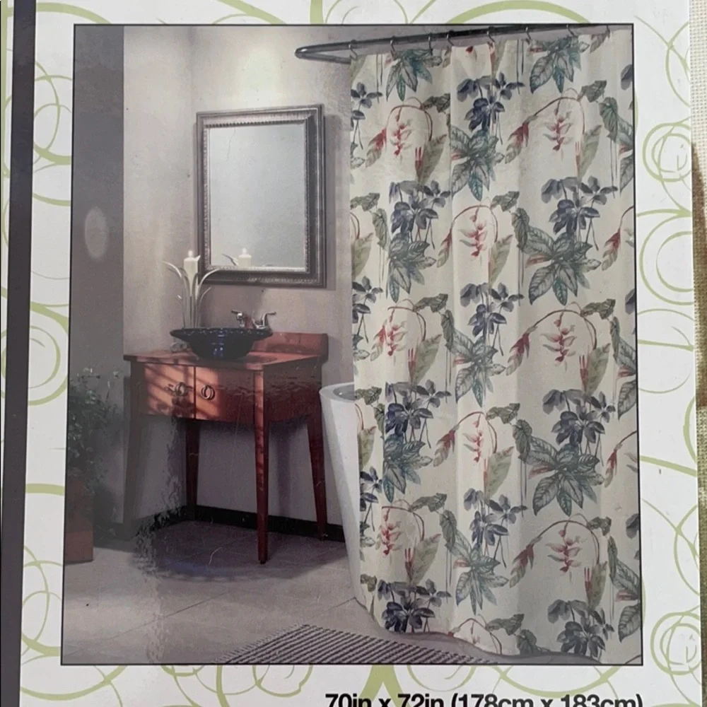 Floral Shower Curtain by Cascade